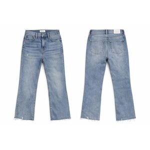 Pistola Womens Jeans Size 25 Flare Leg Distressed Cropped Blue Denim